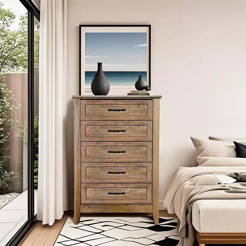 retro tall dresser Edmond J. Spence Wave Highboy which provides a solid construction and a guarantee of safety so that you can use it without worries in your daily life Midcentury Modern Vintage Walnut Tall