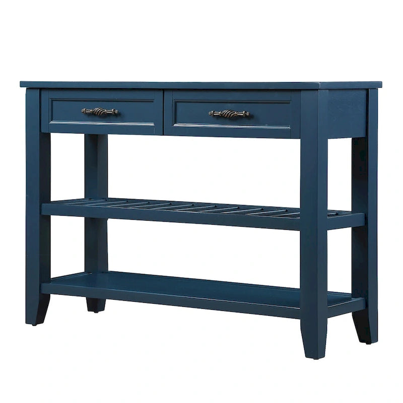 42 Console Sofa Table with Drawers and Tiers Shelves