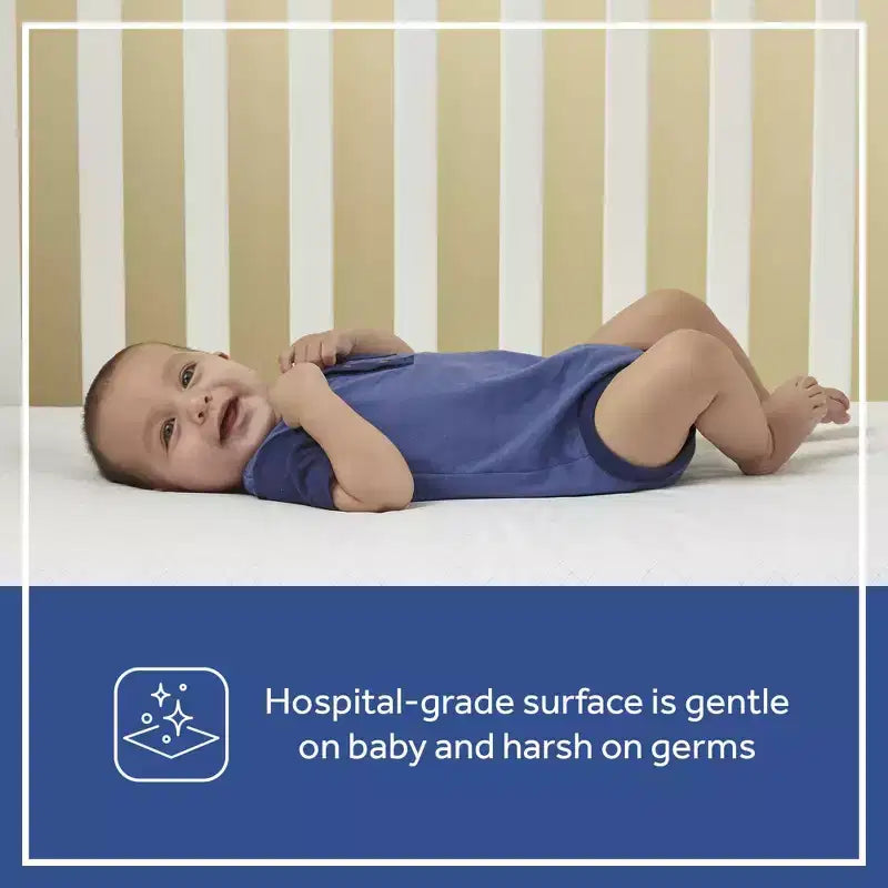 Sealy Brilliant Nights 2-Stage Dual Firmness Crib and Toddler Mattress: Hypoallergenic, Waterproof, Innerspring, Vinyl Cover
