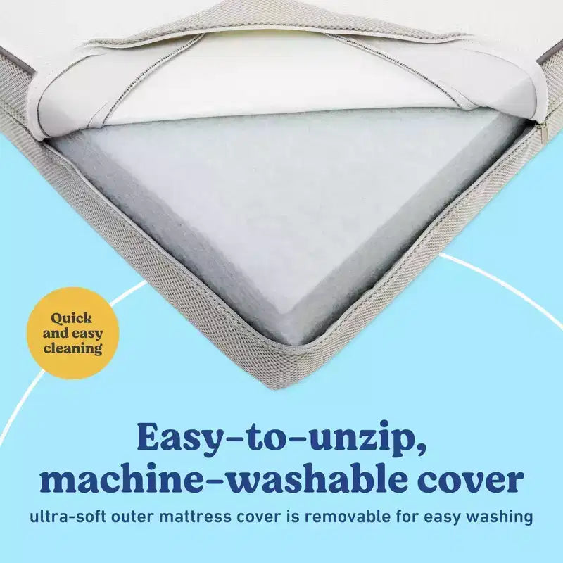 Graco Essentials 6" Mesh Dual-Sided Baby Crib and Toddler Bed Mattress: Firm Polyester Fiber, Water-Resistant Cover
