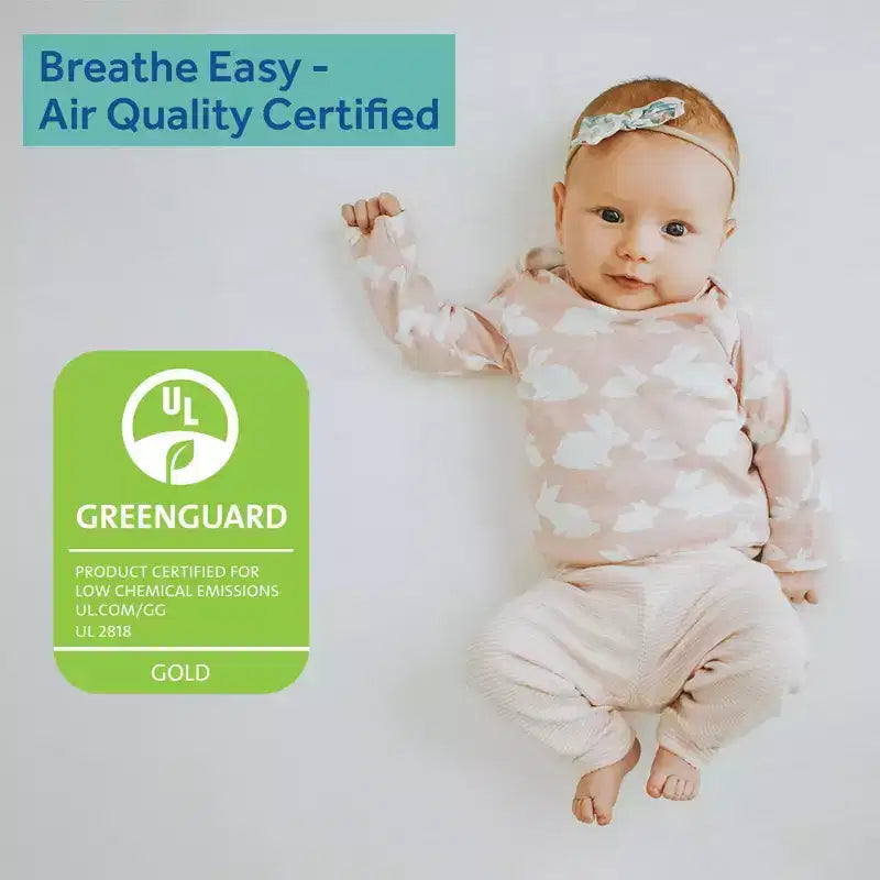 Sealy Butterfly Premium Firm Crib Mattress and Toddler Mattress: Waterproof Vinyl Cover, High-Density Foam, 4 Inch Thickness