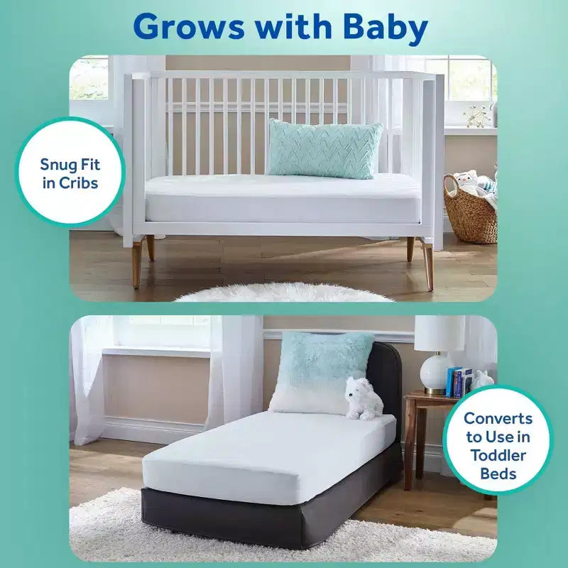 Sealy Butterfly Premium Firm Crib Mattress and Toddler Mattress: Waterproof Vinyl Cover, High-Density Foam, 4 Inch Thickness