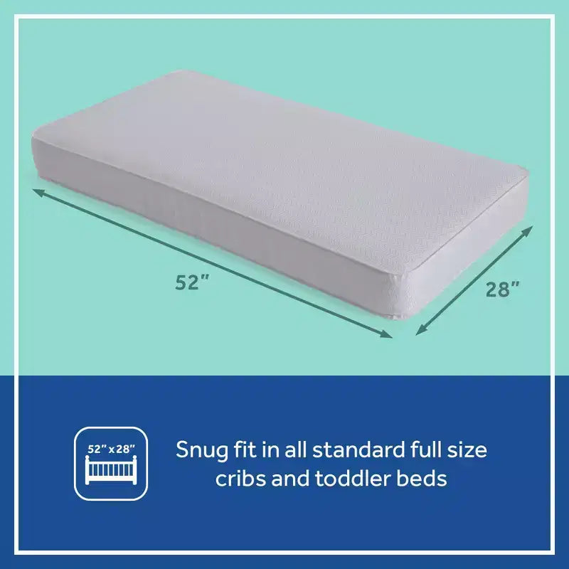 Sealy Baby Posturepedic Evolution 2-Stage Crib Mattress and Toddler Mattress: Firm, 6" Thick, Cotton Cover, Bonnell Coils