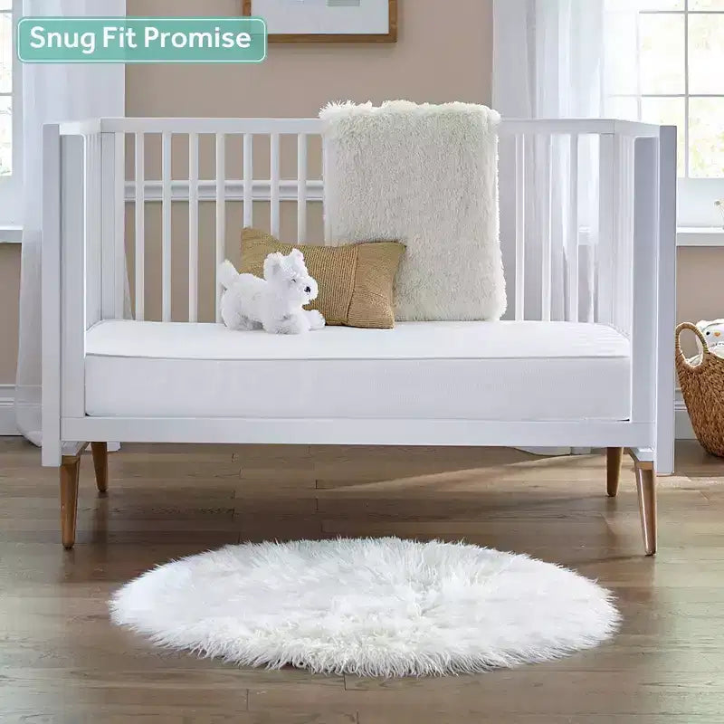 Sealy Baby Posturepedic Evolution 2-Stage Crib Mattress and Toddler Mattress: Firm, 6" Thick, Cotton Cover, Bonnell Coils