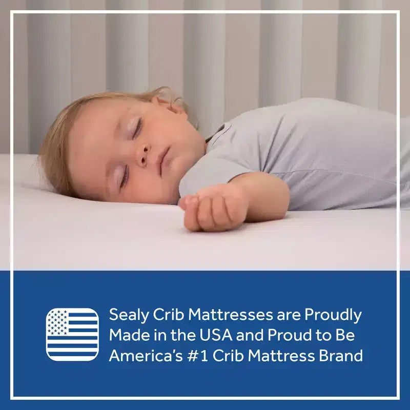 Sealy Baby Posturepedic Evolution 2-Stage Crib Mattress and Toddler Mattress: Firm, 6" Thick, Cotton Cover, Bonnell Coils