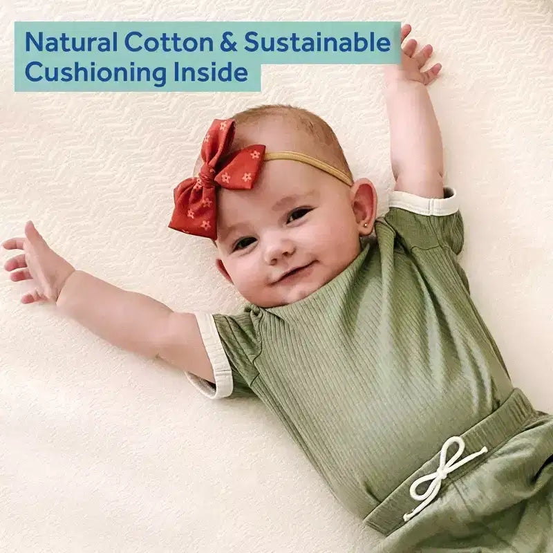 Sealy Baby Posturepedic Evolution 2-Stage Crib Mattress and Toddler Mattress: Firm, 6" Thick, Cotton Cover, Bonnell Coils
