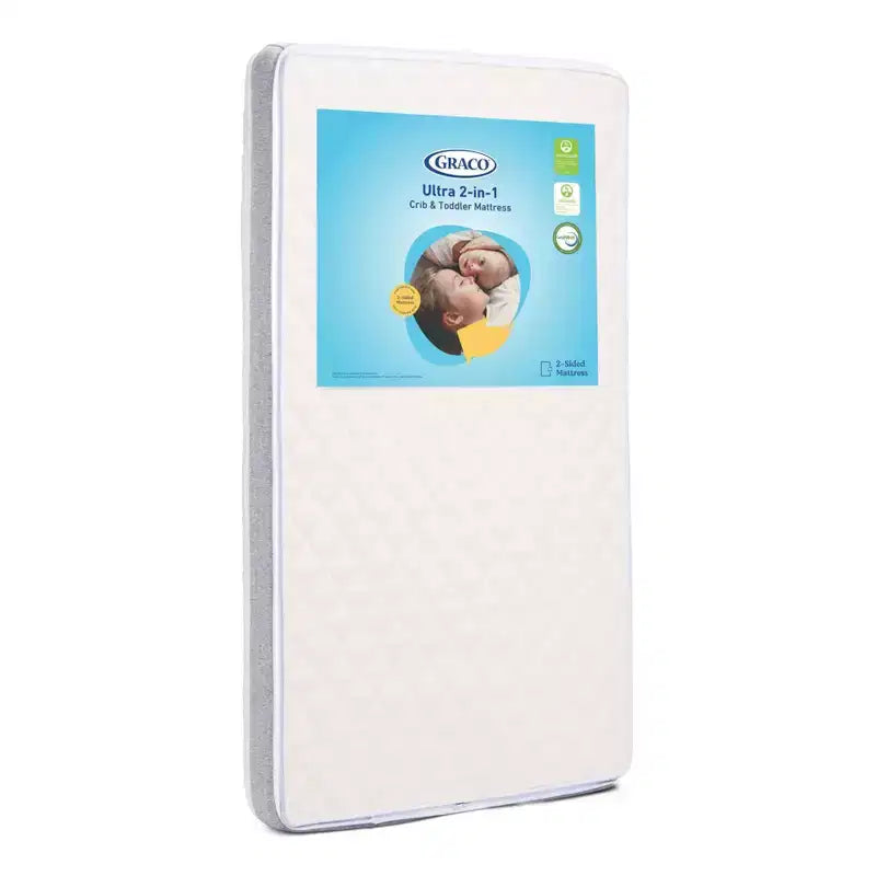 Graco Ultra 2-in-1 Premium Foam Dual-Sided Crib & Toddler Mattress: Mattress Thickness 6", Standard Crib/Toddler, No Coils