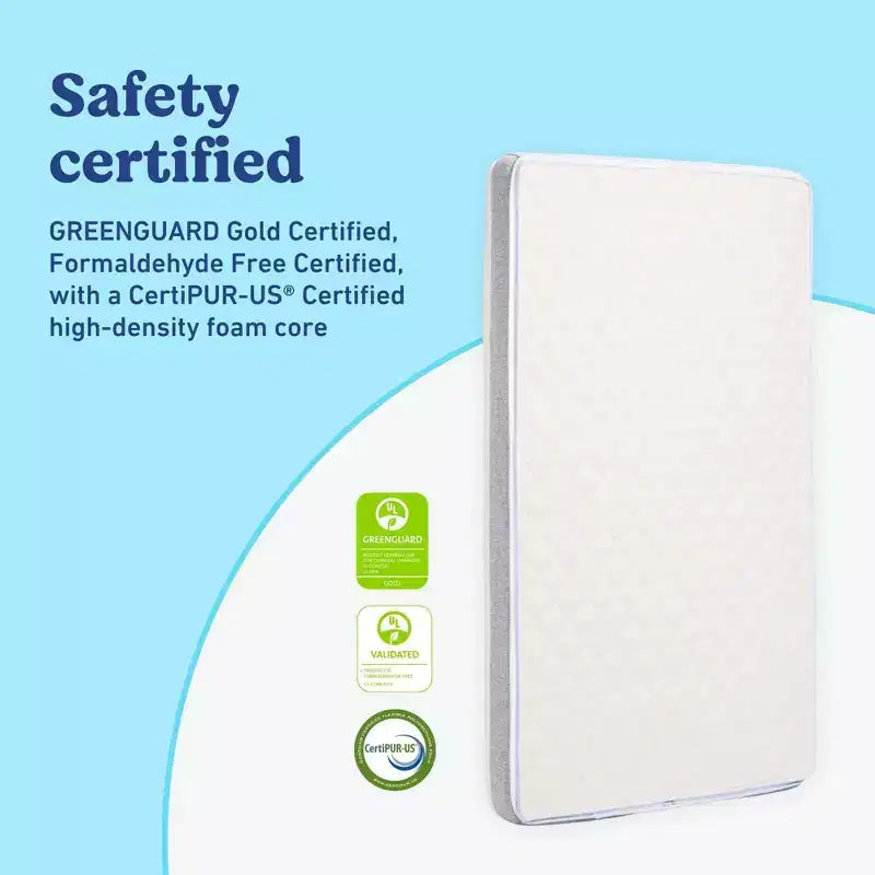 Graco Ultra 2-in-1 Premium Foam Dual-Sided Crib & Toddler Mattress: Mattress Thickness 6", Standard Crib/Toddler, No Coils