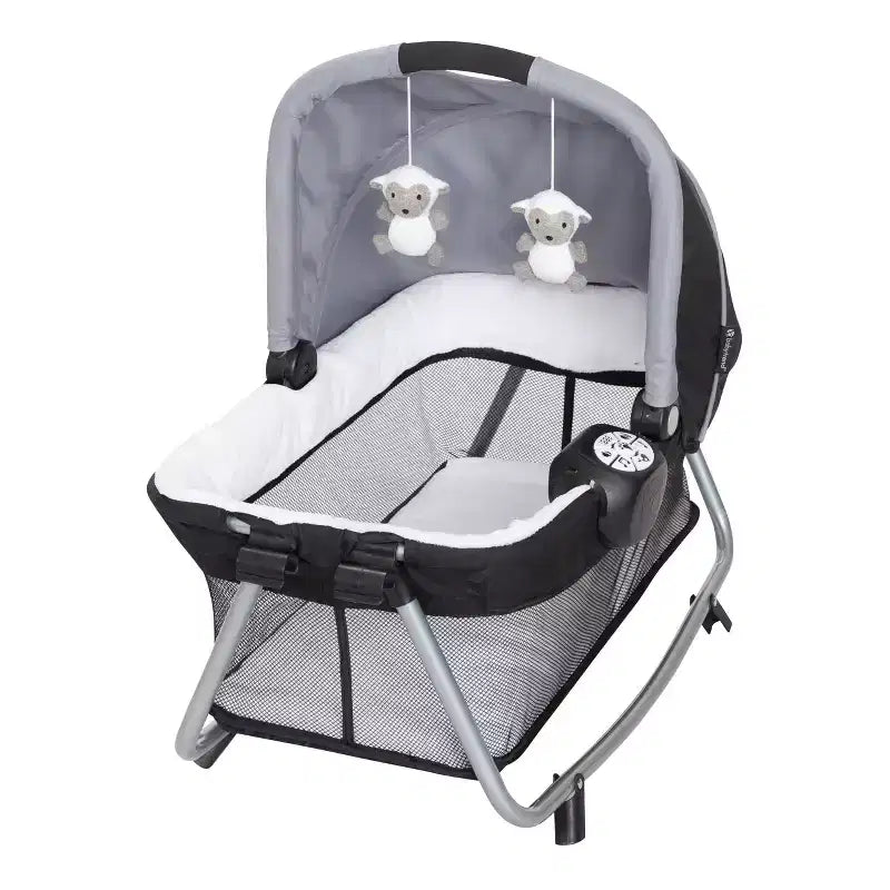 Baby Trend Retreat Twins Nursery Center - Quarry : Parc pour bébé de luxe avec nacelles, roues verrouillables et sac de transport