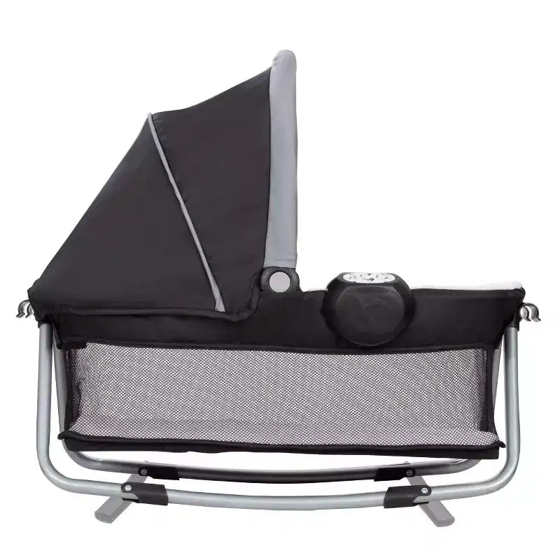 Baby Trend Retreat Twins Nursery Center - Quarry : Parc pour bébé de luxe avec nacelles, roues verrouillables et sac de transport