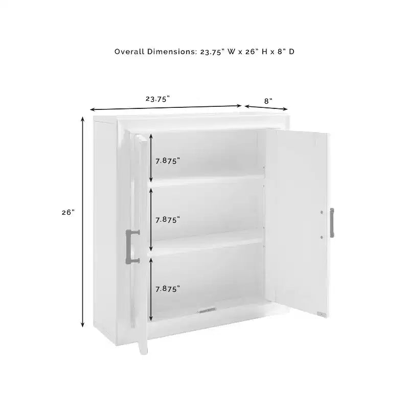 Crosley Tara Wall Mounted Storage Cabinet White