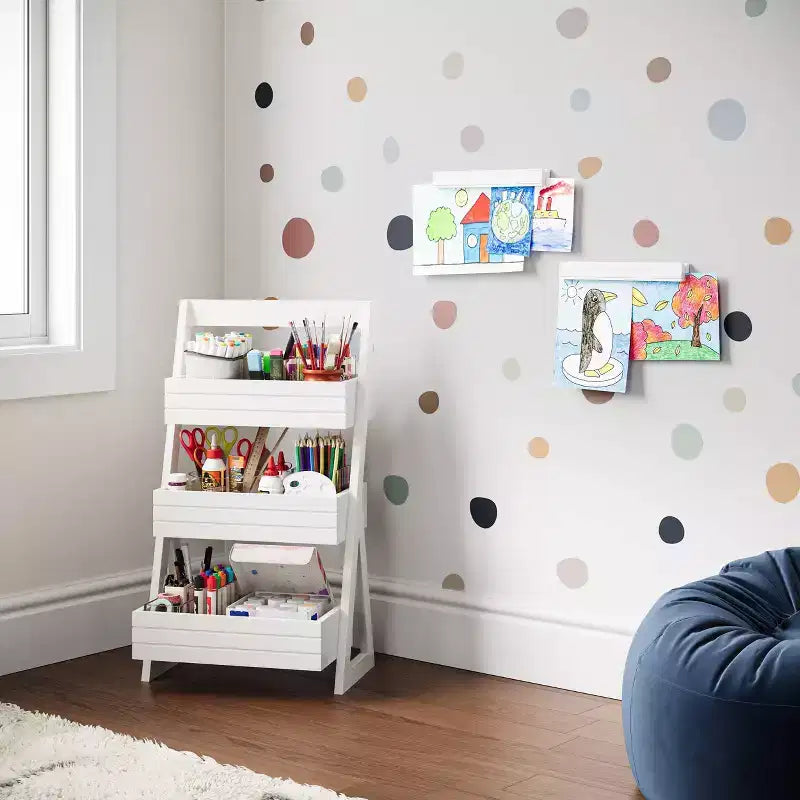 RiverRidge Home Organisateur de rangement léger portable à 3 étagères - Blanc
