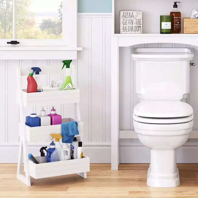 RiverRidge Home Organisateur de rangement léger portable à 3 étagères - Blanc