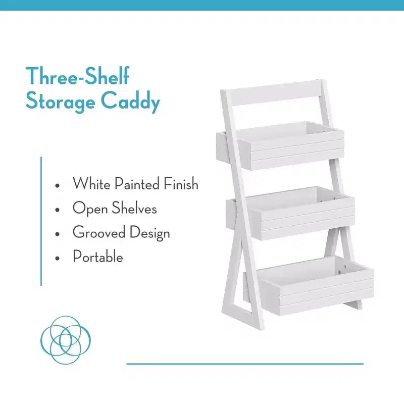 RiverRidge Home Organisateur de rangement léger portable à 3 étagères - Blanc