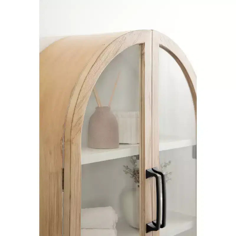 Kate & Laurel All Things Decor 21"x30" Arcott Arch Wall Cabinet White
