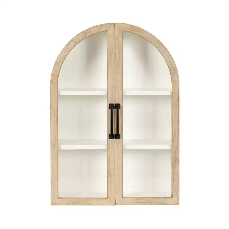 Kate & Laurel All Things Decor 21"x30" Arcott Arch Wall Cabinet White