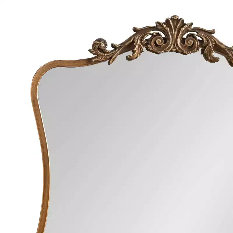 Kate & Laurel All Things Decor 24"X42" Arendahl Wavy Mirror Gold
