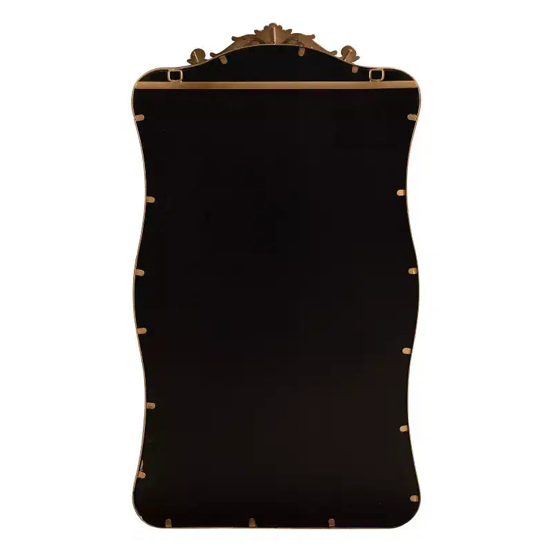 Kate & Laurel All Things Decor 24"X42" Arendahl Wavy Mirror Gold