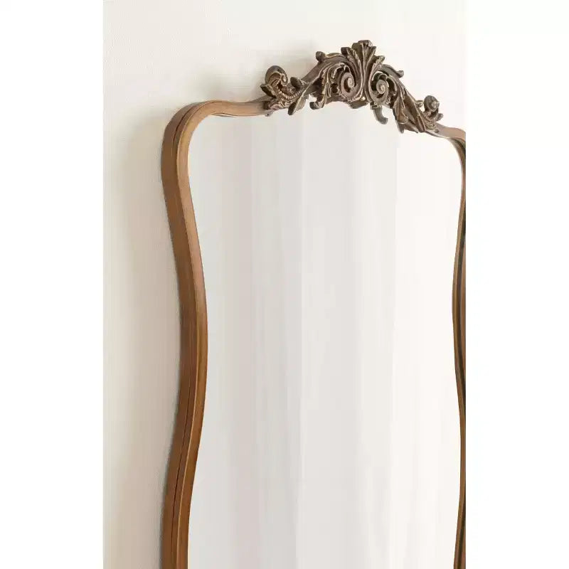 Kate & Laurel All Things Decor 24"X42" Arendahl Wavy Mirror Gold