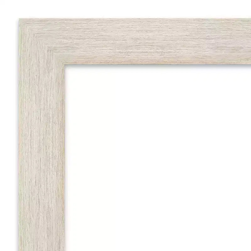 Miroir pleine longueur à suspendre à une porte, encadré en bois massif, 19" x 53" - Blanc