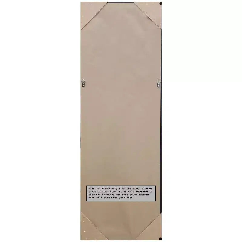 Miroir pleine longueur à suspendre à une porte, encadré en bois massif, 19" x 53" - Blanc