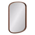 Kate & Laurel All Things Decor 24"X36" Talma Capsule Wall Mirror Walnut Brown