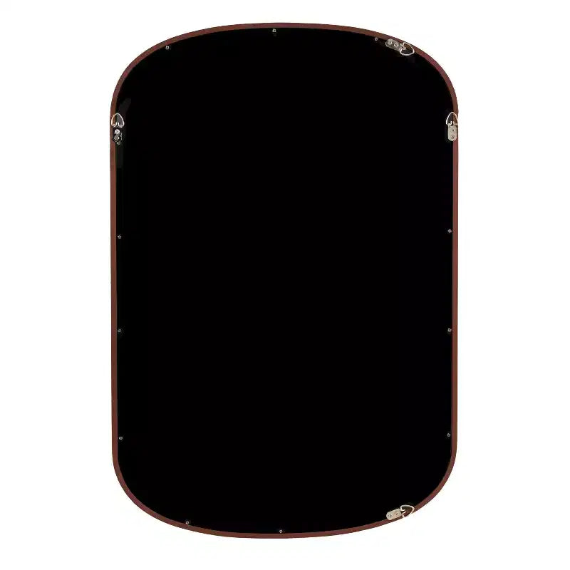 Kate & Laurel All Things Decor 24"X36" Talma Capsule Wall Mirror Walnut Brown