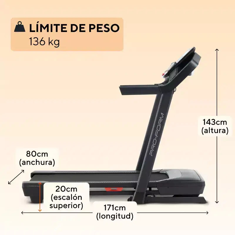 Tapis de course électrique ProForm Carbon TL