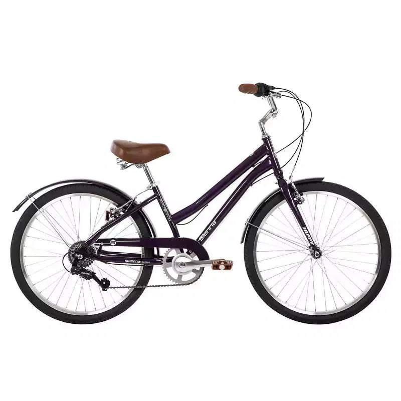 Huffy Sienna 24" G MLT SPD Comfort Bike - Gloss Eggplant
