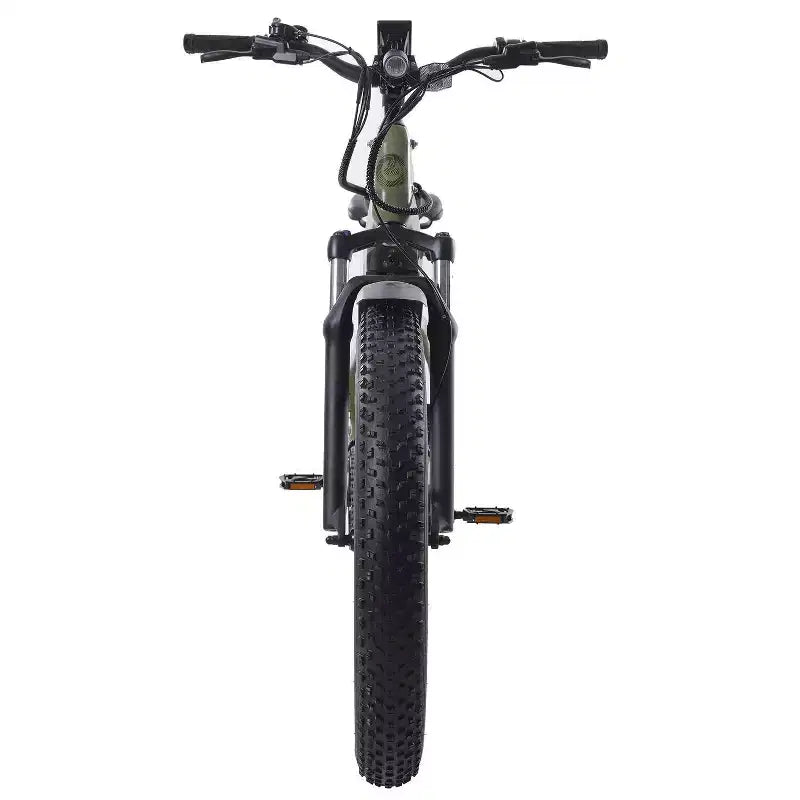 Vélo hybride électrique GOTRAX 26" à pneu large et enjambement bas pour adulte - Vert
