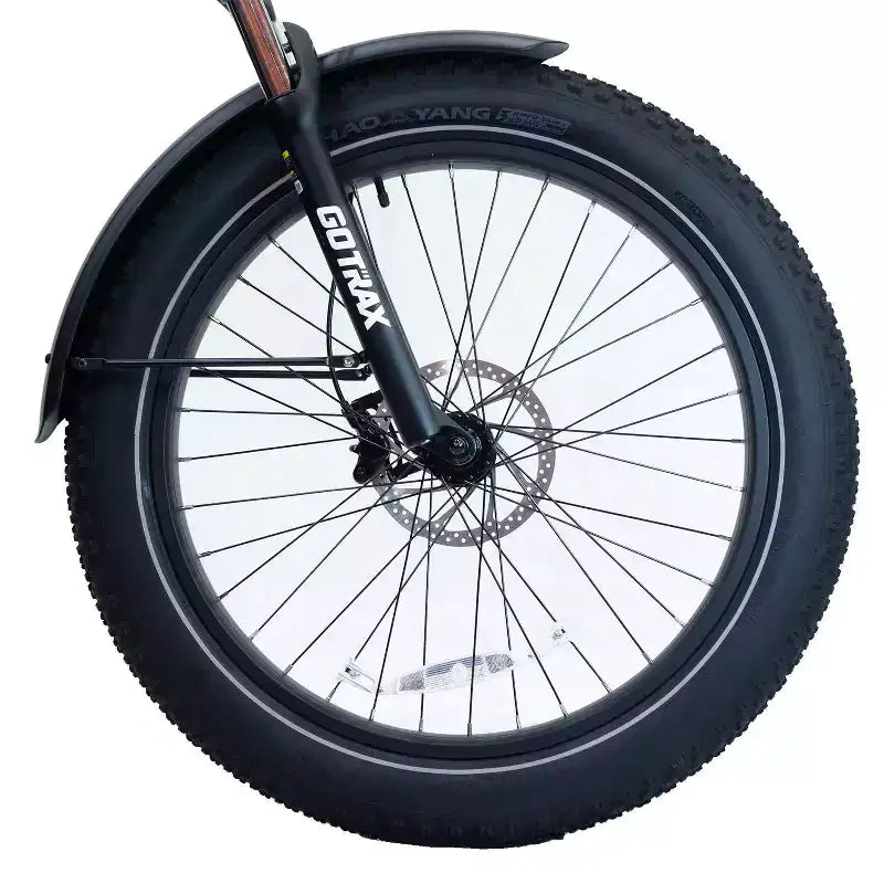Vélo hybride électrique GOTRAX 26" à pneu large et enjambement bas pour adulte - Vert