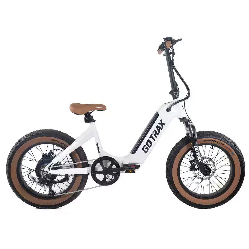 GOTRAX F5 Vélo électrique pliant 20" à enjambement bas pour adulte - Blanc