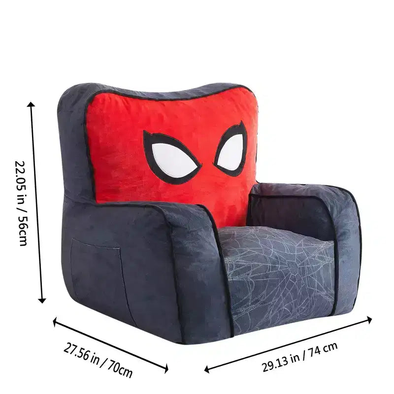 Fauteuil en mousse compressée pour enfants Spider-Man, gris