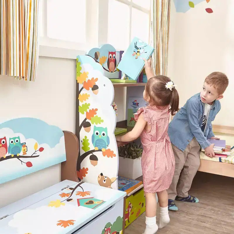Fantasy Fields Enchanted Woodland Kids' Wooden Bookshelf with Storage Drawer