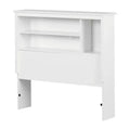 Twin Vito Kids' Bookcase Headboard Pure White - South Shore: Modern Twin Headboard with Shelves, Particle Board
