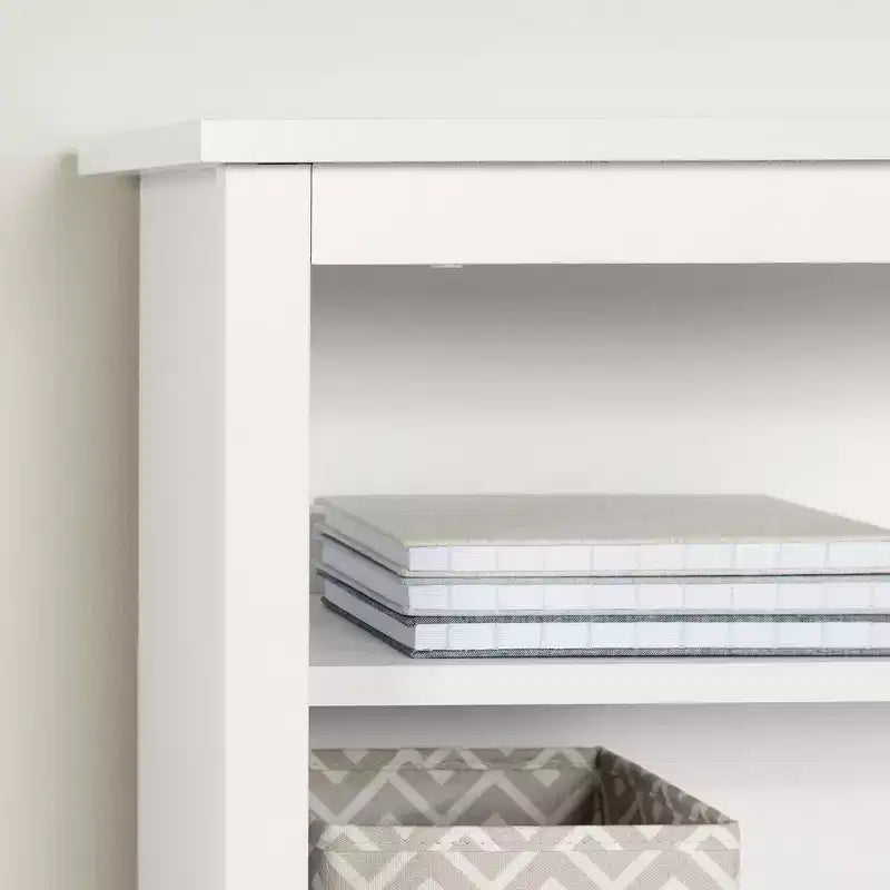 Twin Vito Kids' Bookcase Headboard Pure White - South Shore: Modern Twin Headboard with Shelves, Particle Board