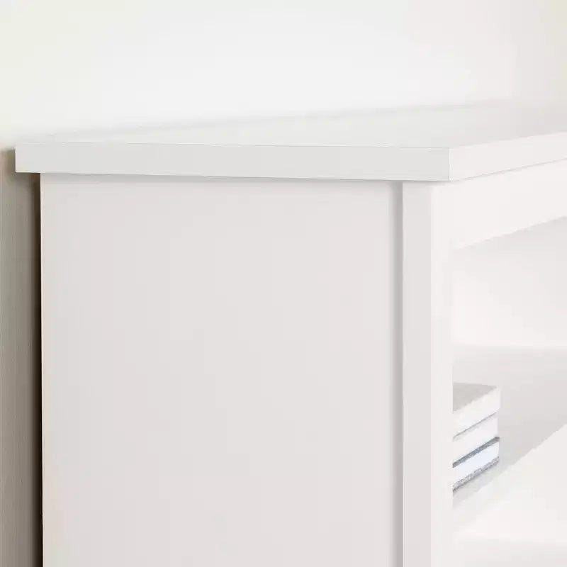 Twin Vito Kids' Bookcase Headboard Pure White - South Shore: Modern Twin Headboard with Shelves, Particle Board