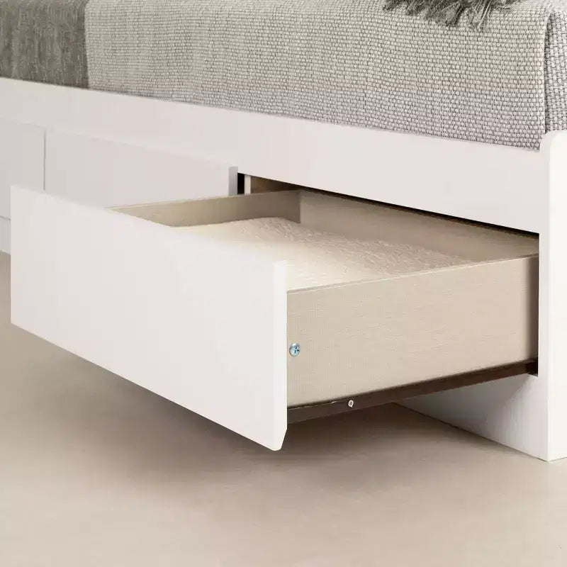 South Shore Twin Fusion Mates Kids' Bed with 3 Drawers Pure White