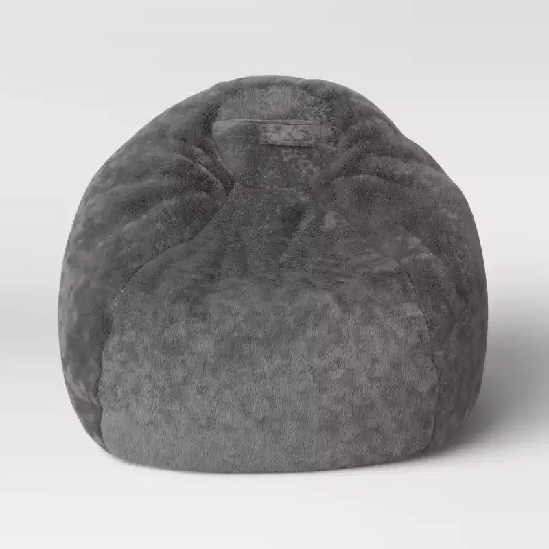 XL Fuzzy Kids' Bean Bag Gray - Pillowfort™