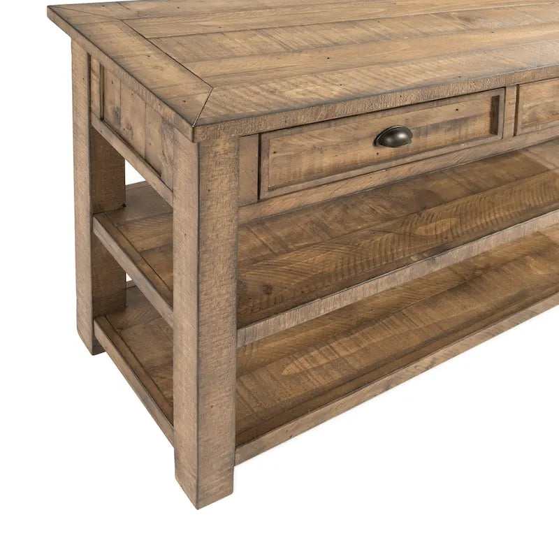 The Gray Barn Downington Solid Wood 2-Drawer Sofa Console Table