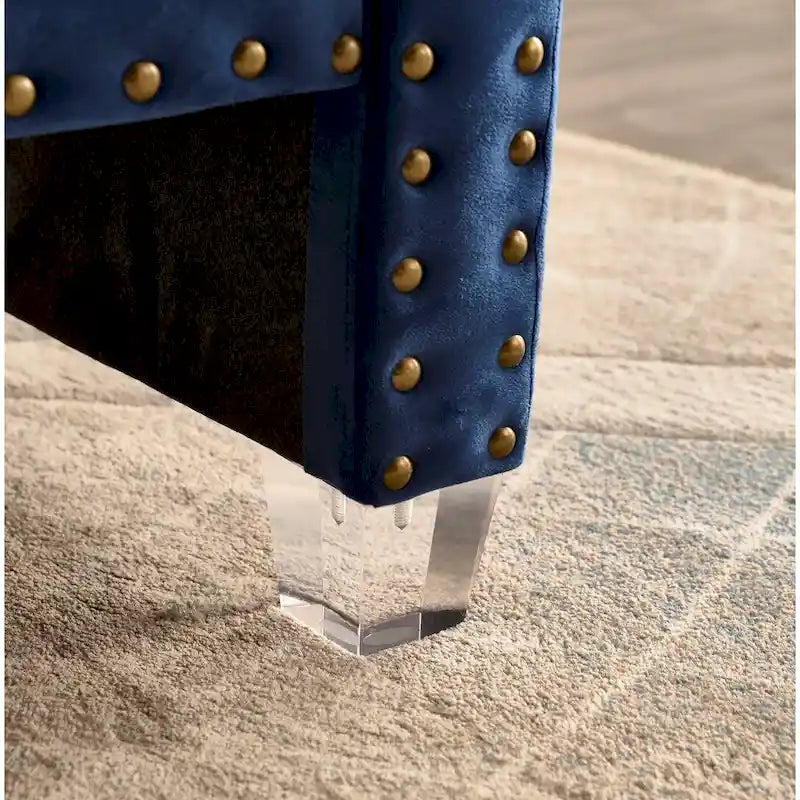 Stefania 71-inch Rolled Arm Oversized Velvet Tufted Upholstered Bench