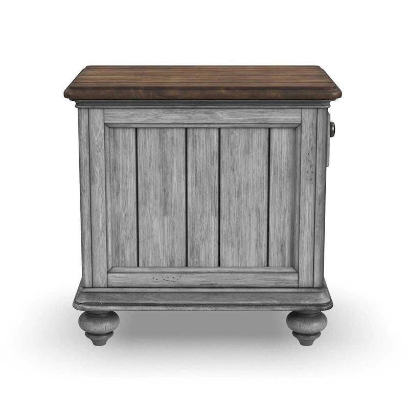 Table d'appoint Plymouth marron en bois par Flexsteel - 16 x 23 x 23