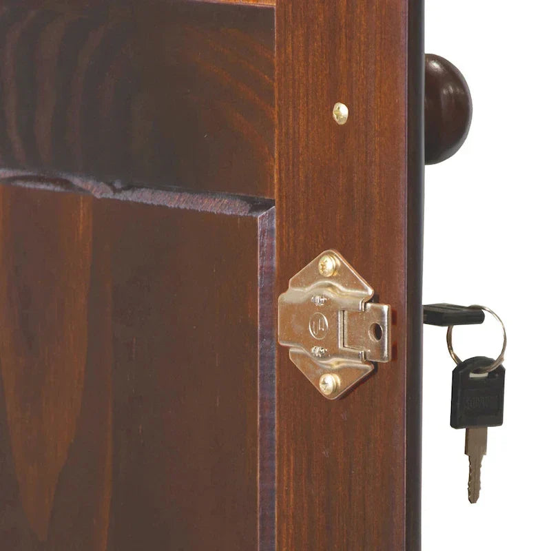 3-Door Wardrobe Armoire - White/Mocha/Java - Solid Wood