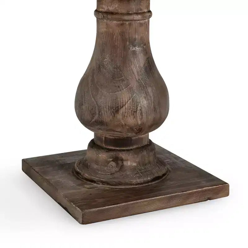 Christopher Knight Home Classic Camila Round Accent Table with Pedestal base, Antique Brown