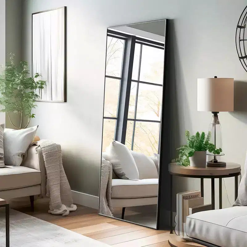 PexFix 47x22 Rectangle Wall Mirror Framed Bathroom Mirror for Living Room