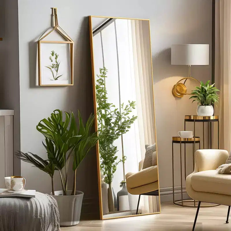 PexFix 47x22 Rectangle Wall Mirror Framed Bathroom Mirror for Living Room