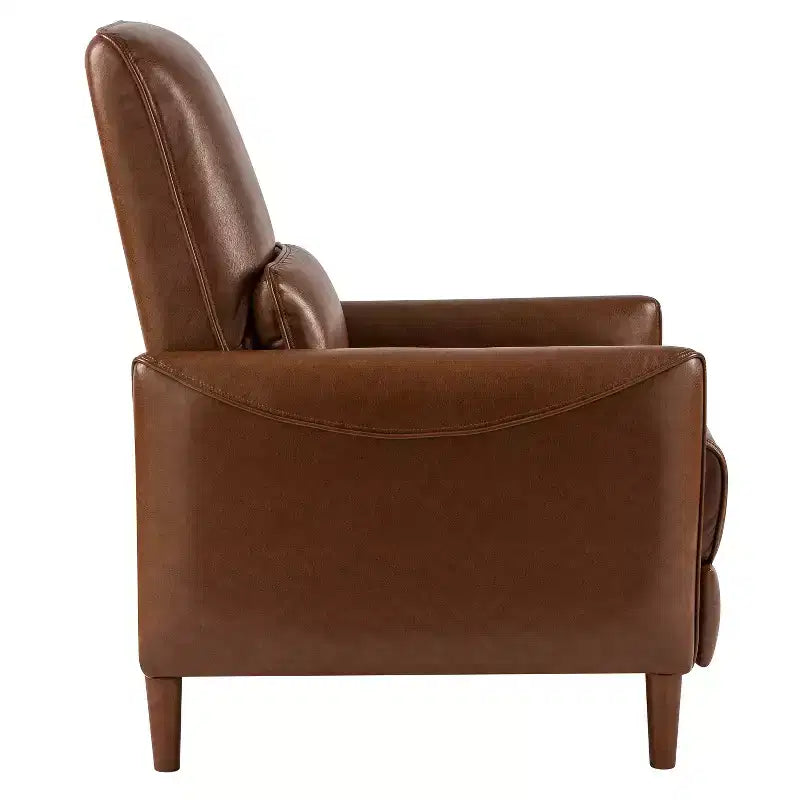 Christopher Knight Home Aiden Upholstered Recliner Chair with Rubberwood Tapered Legs