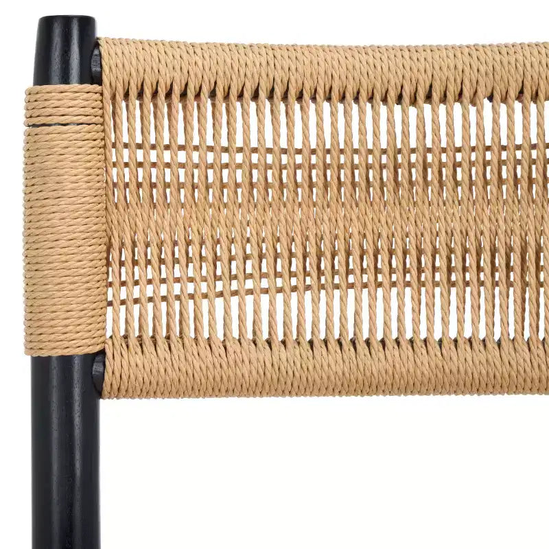 Masha Rope Dining Chair (Set of 2) - DCH8804 - Natural/Black - Safavieh