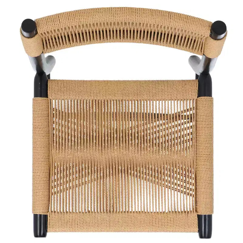 Masha Rope Dining Chair (Set of 2) - DCH8804 - Natural/Black - Safavieh