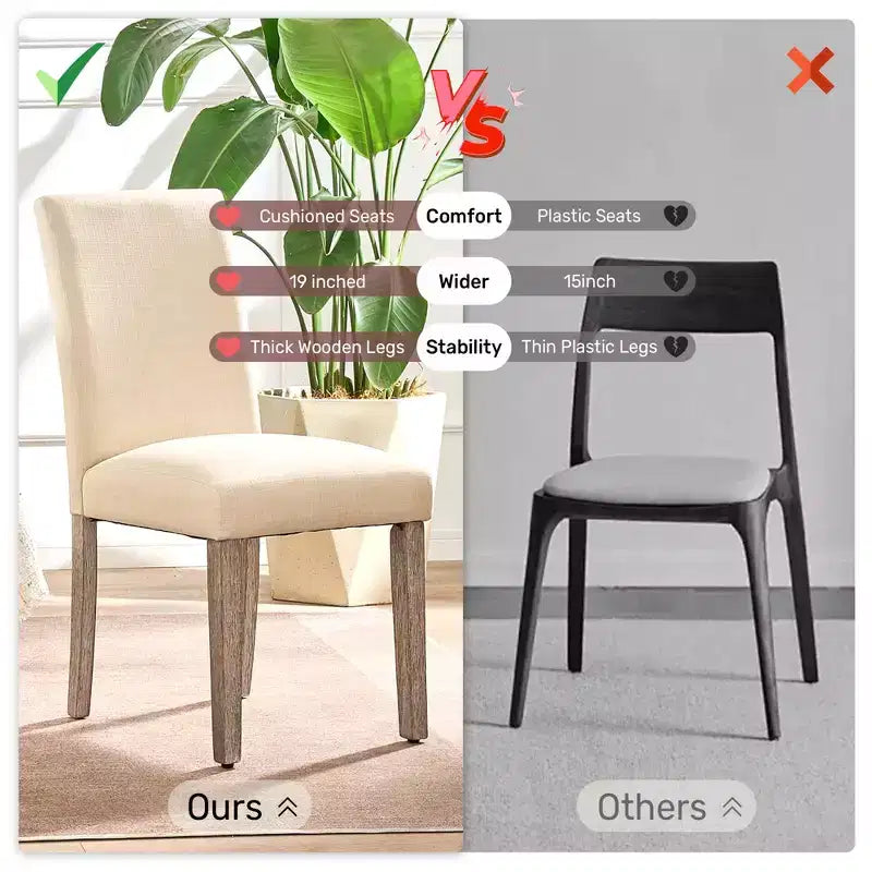 FERPIT 2 Pack Stylish Modern Upholstered Dining Chairs